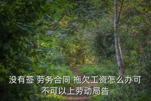 沒有簽 勞務(wù)合同 拖欠工資怎么辦可不可以上勞動(dòng)局告