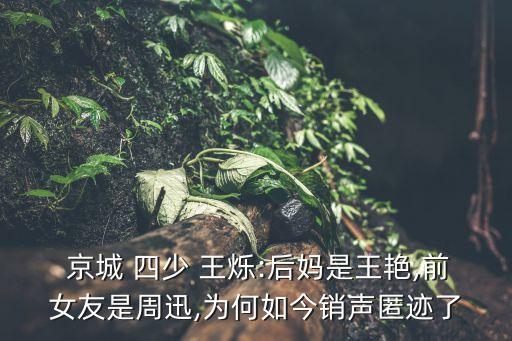  京城 四少 王爍:后媽是王艷,前女友是周迅,為何如今銷聲匿跡了