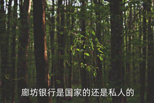  廊坊銀行是國(guó)家的還是私人的
