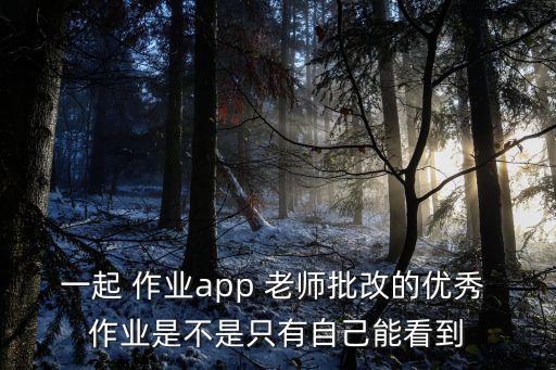 一起作業(yè)老師