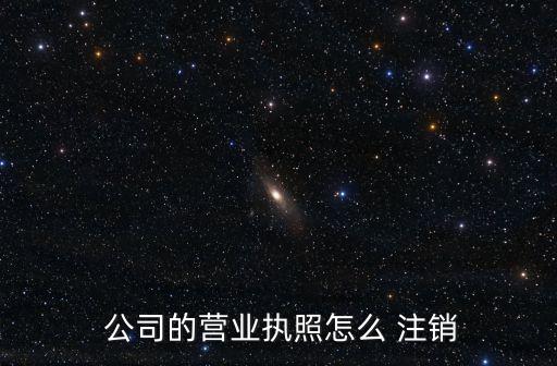  公司的營(yíng)業(yè)執(zhí)照怎么 注銷