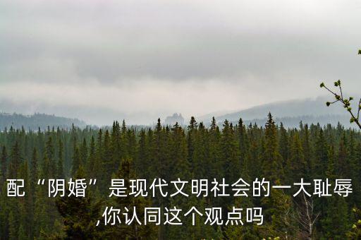 配“陰婚”是現(xiàn)代文明社會(huì)的一大恥辱,你認(rèn)同這個(gè)觀點(diǎn)嗎