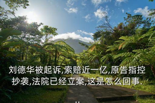 劉德華被起訴,索賠近一億,原告指控抄襲,法院已經(jīng)立案,這是怎么回事...