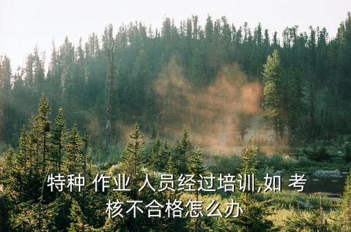  特種 作業(yè) 人員經(jīng)過培訓(xùn),如 考核不合格怎么辦
