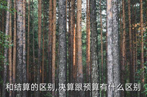 決算和結(jié)算的區(qū)別,決算跟預(yù)算有什么區(qū)別