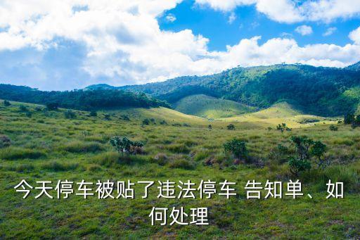 違停告知單怎么處理,交警開的違停告知單怎么處理