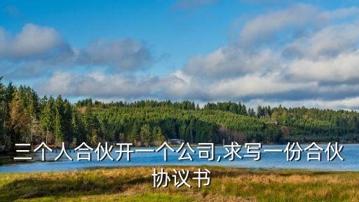 三個人合伙開一個公司,求寫一份合伙 協(xié)議書