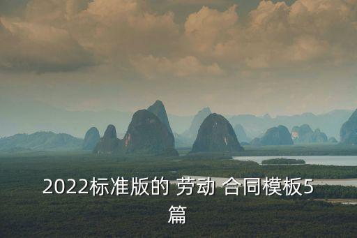 2022標(biāo)準(zhǔn)版的 勞動(dòng) 合同模板5篇