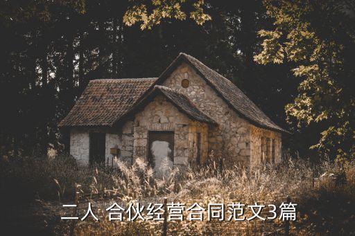 個體戶二人合伙協(xié)議書范本,二人合伙投資生意合同