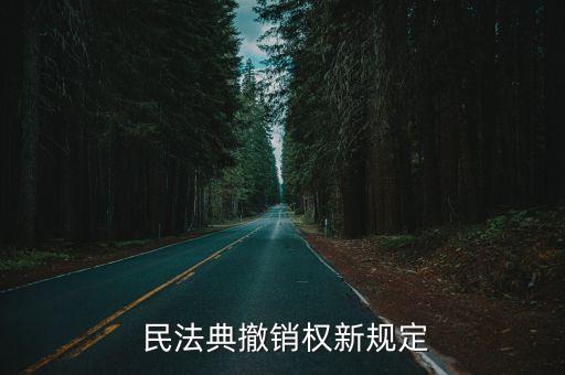  民法典撤銷(xiāo)權(quán)新規(guī)定