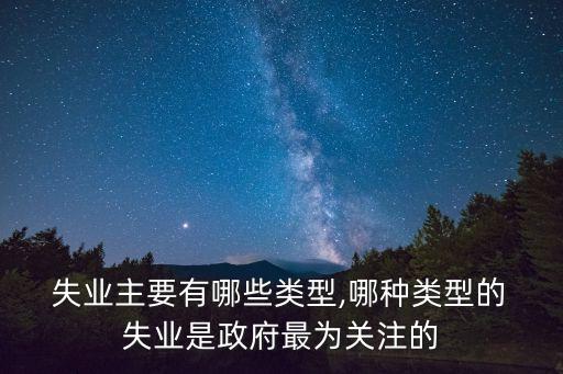  失業(yè)主要有哪些類型,哪種類型的 失業(yè)是政府最為關(guān)注的