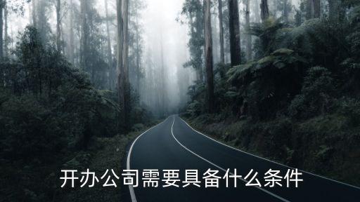  開辦公司需要具備什么條件