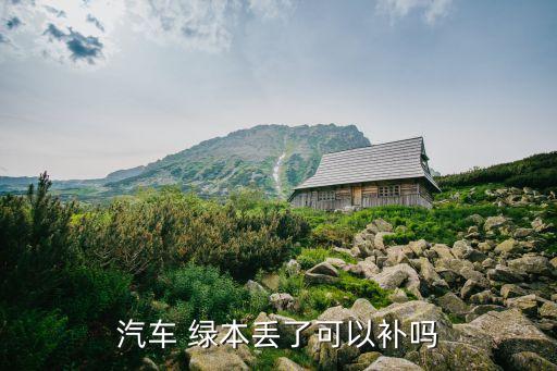 機(jī)動車綠本丟了怎么補(bǔ),綠本可以抵押貸款嗎