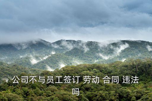用人單位不簽勞動合同違法嗎,沒簽勞動合同怎么辦