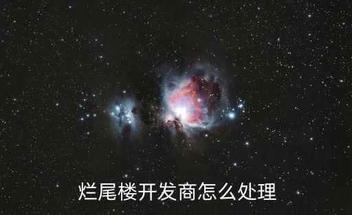  爛尾樓開發(fā)商怎么處理
