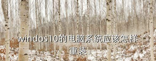windos10的電腦系統(tǒng)應(yīng)該怎樣重裝