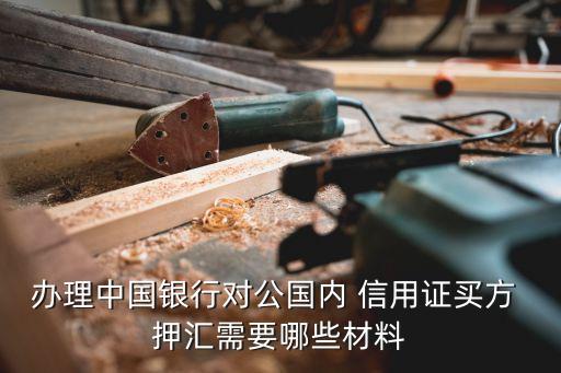 辦理中國銀行對公國內(nèi) 信用證買方 押匯需要哪些材料