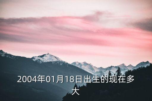 2004年01月18日出生的現在多大