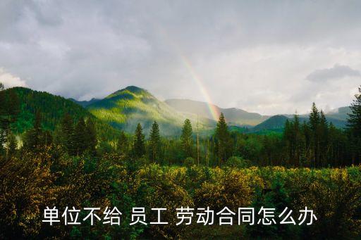 公司不給員工簽訂勞動(dòng)協(xié)議怎么辦