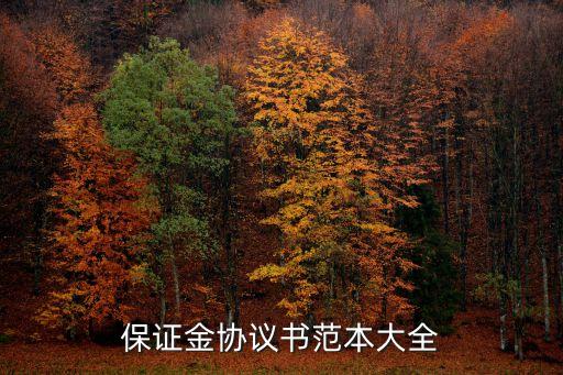 保證金協(xié)議書范本大全