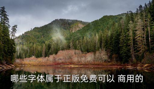 哪些字體屬于正版免費(fèi)可以 商用的