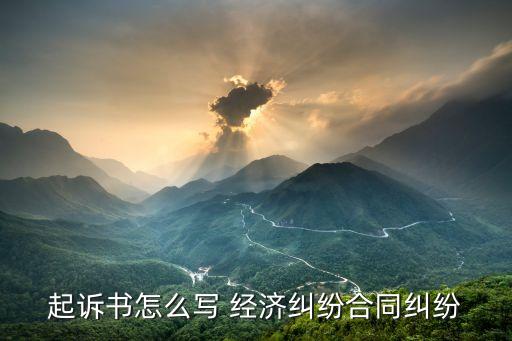 經(jīng)濟(jì)起訴狀怎么寫才能立案,欠錢不還起訴書樣本