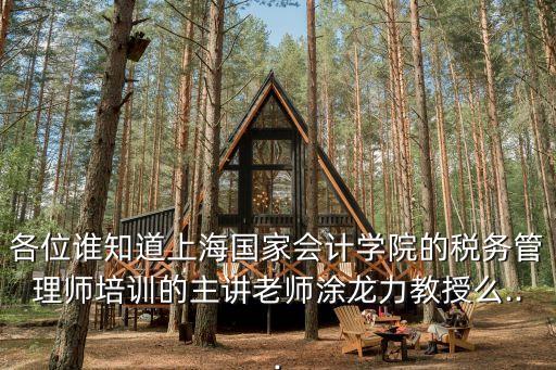 各位誰知道上海國家會計學院的稅務管理師培訓的主講老師涂龍力教授么...