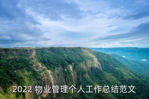 2022 物業(yè)管理個(gè)人工作總結(jié)范文
