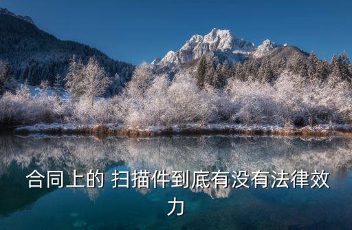 合同簽字掃描件可以嗎,租房合同簽字掃描件生效嗎?