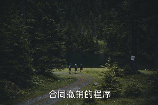  合同撤銷的程序