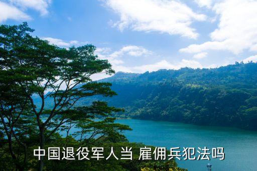 中國退役軍人當(dāng) 雇傭兵犯法嗎