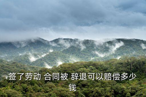 簽勞務合同辭退了有補償嗎合法嗎,勞務合同提前辭退怎么補償