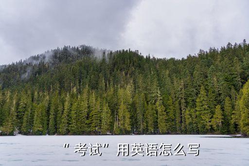 “ 考試”用英語怎么寫