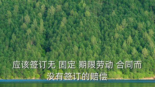 應(yīng)該簽訂無 固定 期限勞動(dòng) 合同而沒有簽訂的賠償