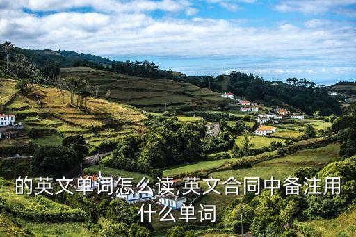 合同的英文單詞怎么讀,英文合同中備注用什么單詞