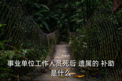 事業(yè)單位工作人員死后 遺屬的 補(bǔ)助是什么