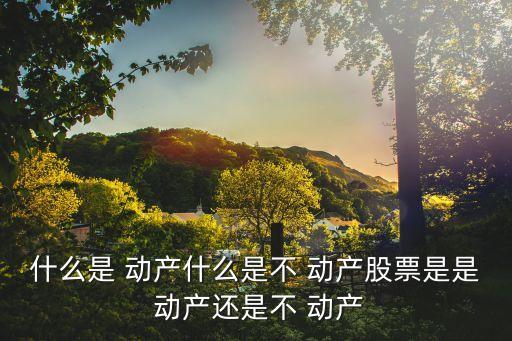 什么是 動(dòng)產(chǎn)什么是不 動(dòng)產(chǎn)股票是是 動(dòng)產(chǎn)還是不 動(dòng)產(chǎn)