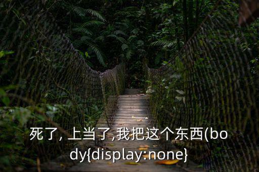 死了, 上當了,我把這個東西(body{display:none}