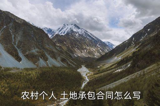 農(nóng)村土地承協(xié)議書