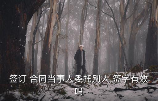 簽訂 合同當事人委托別人 簽字有效嗎