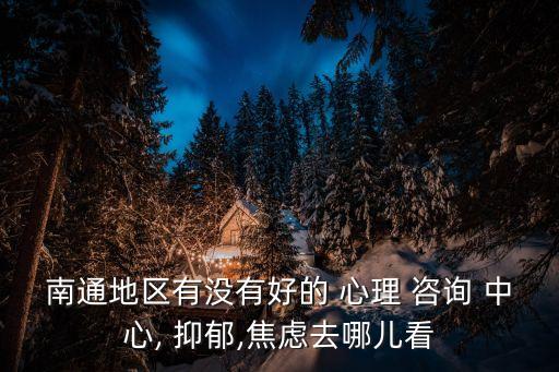 南通地區(qū)有沒有好的 心理 咨詢 中心, 抑郁,焦慮去哪兒看
