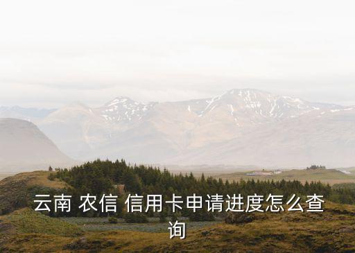 云南農(nóng)信信用卡