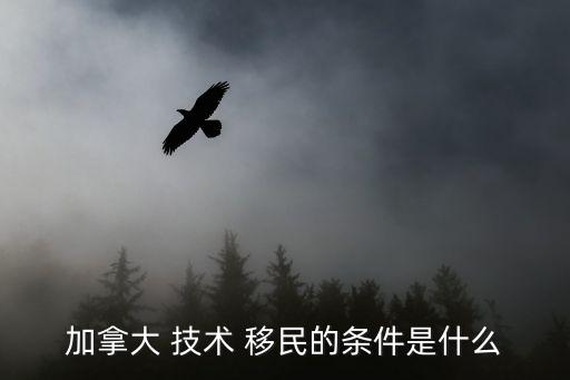加拿大 技術(shù) 移民的條件是什么