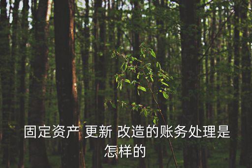  固定資產(chǎn) 更新 改造的賬務(wù)處理是怎樣的