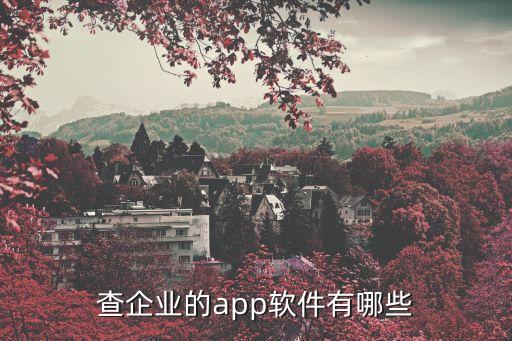 查企業(yè)的app軟件有哪些