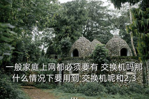 一般家庭上網(wǎng)都必須要有 交換機嗎那什么情況下要用到 交換機呢和2,3...