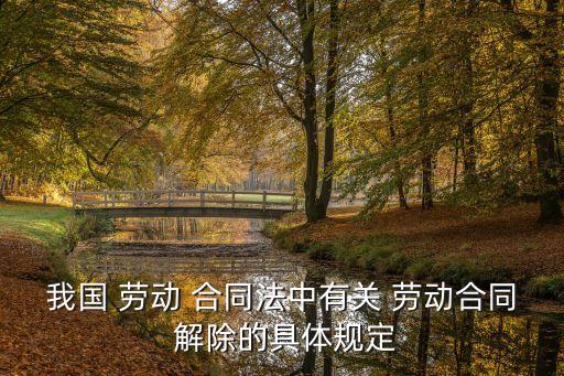 勞動(dòng)合同法解除規(guī)定