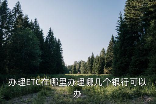 辦理ETC在哪里辦理哪幾個(gè)銀行可以辦