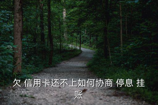 欠 信用卡還不上如何協(xié)商 停息 掛賬