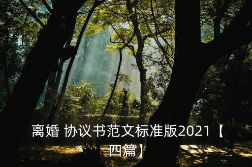  離婚 協(xié)議書范文標(biāo)準(zhǔn)版2021【四篇】